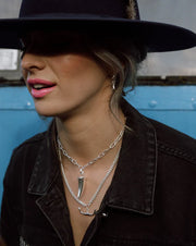 Trailblazer Longhorn Necklace Sterling Silver