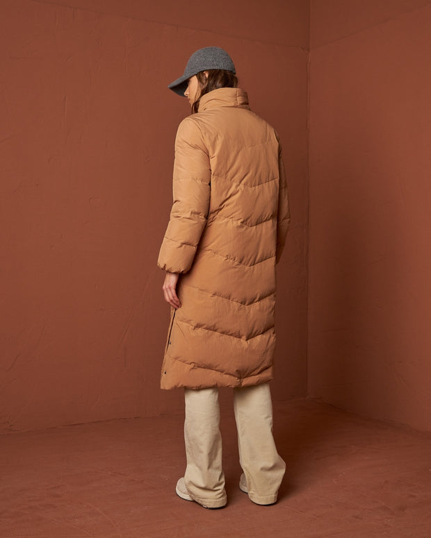 Indi & Cold Maxi Padded Coat Tan F710