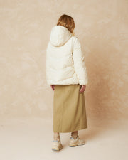 Indi & Cold Convertible Down Jacket/Vest Cream F711