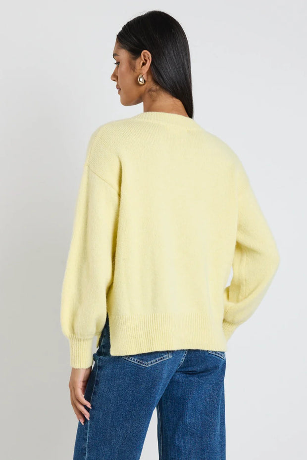 Harvest Butter V Neck Knit Jumper