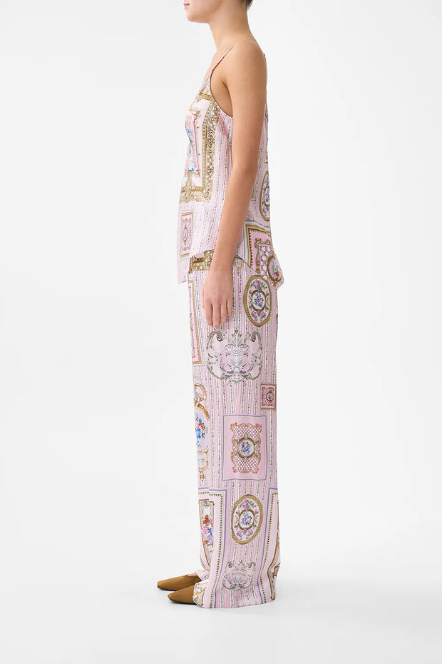 Camilla V Neck Bias Cami in Palatial Pastel