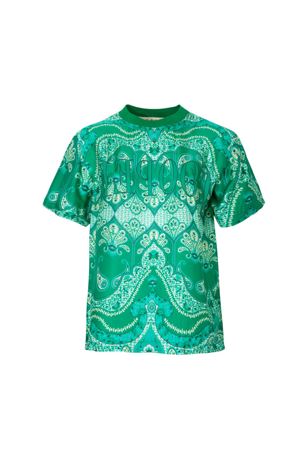 READ MY LIPS T-Shirt - Green Paisley