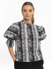 Frequency Top - Black Print