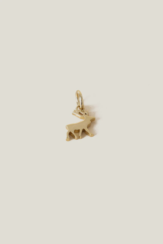 Whistle & Pop Heritage Dainty Stag Charm Gold