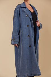 Freya Trench Coat - Denim