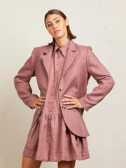 Longline Blazer - Desert Rose