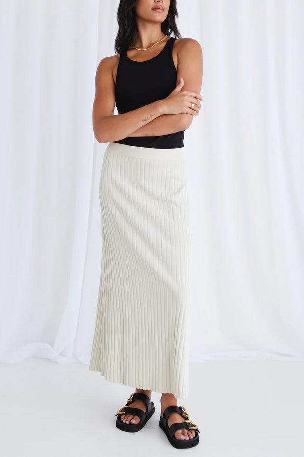 Luck Bone Rib Knit Skirt