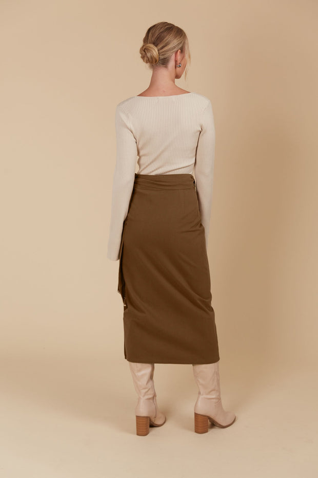 Freya Wrap Skirt - Toffee