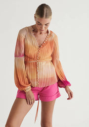 Zephyr Pleated Blouse