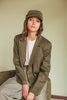 Khaki Crop Blazer by Indi And Cold