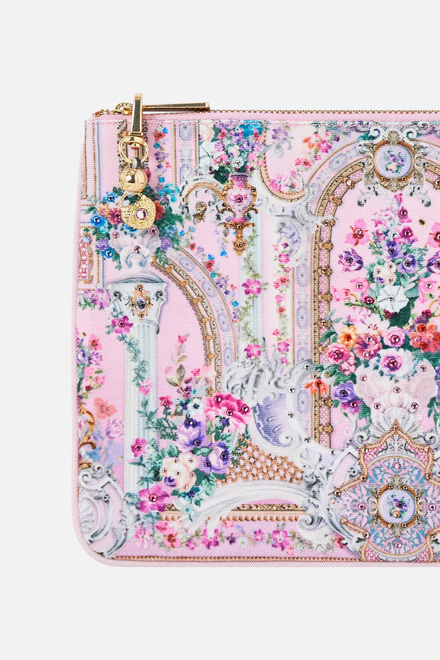 Camilla Small Canvas Clutch in Palatial Pastel