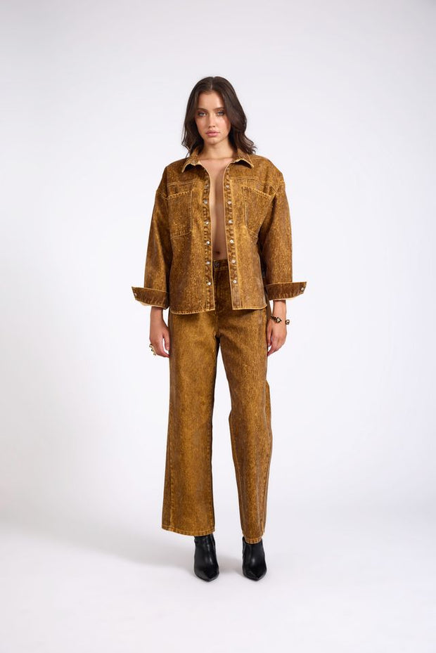 One Teaspoon Daria Shacket Burnt Tobacco