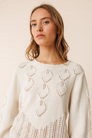 Indi & Cold RD149 Crochet Knit Cream
