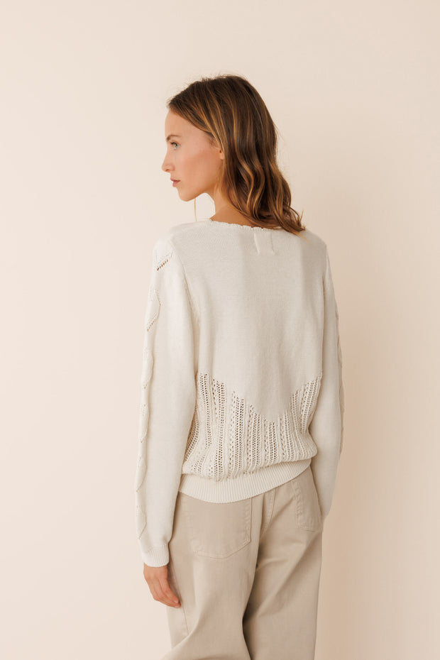 Indi & Cold RD149 Crochet Knit Cream
