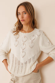 Indi & Cold RD149 Crochet Knit Cream
