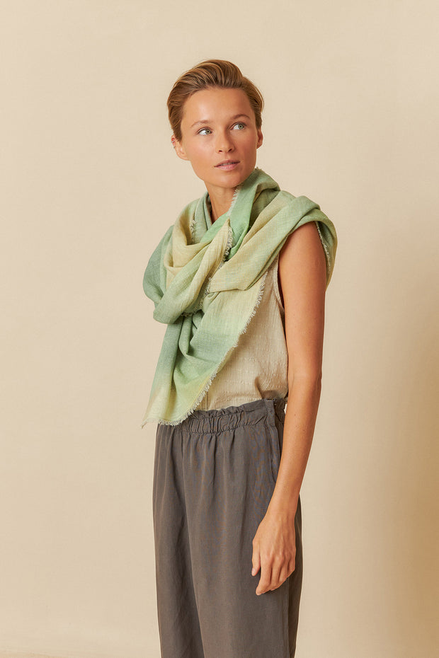 Indi & Cold Water Colour Scarf RG763 Jade