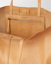 JUJU & CO Unlined Leather Tote - NATURAL