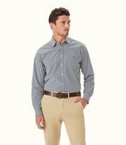 R.M. Willams Classic Poplin Navy LS Check Shirt