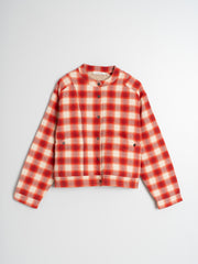 Indi & Cold Red Check Jacket with Shearling Lining SK210