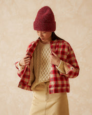 Indi & Cold Red Check Jacket with Shearling Lining SK210