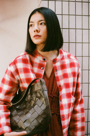 Indi & Cold Red Check Jacket with Shearling Lining SK210