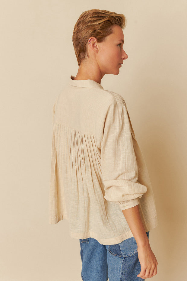Indi & Cold SK271 Cotton Shirt Leah Piedra/Cream
