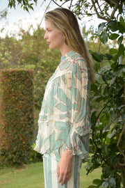 Flarey Tale Blouse - Vintage / Seafoam