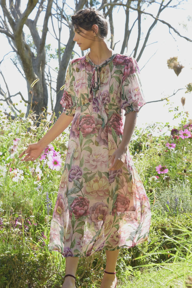 Good Tie For Now Dress - Peony Floral