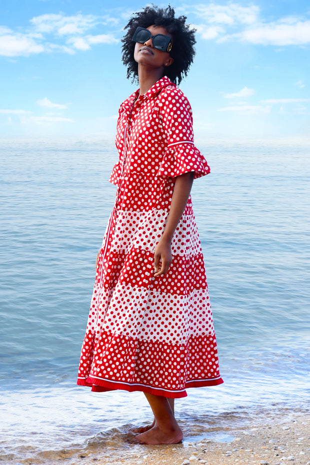 Trelise Cooper Flirty Shirty Dress Red/White Dress