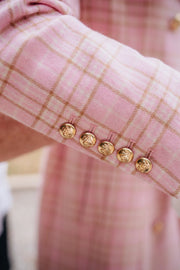 Brentwood Trench Coat Pink Tweed