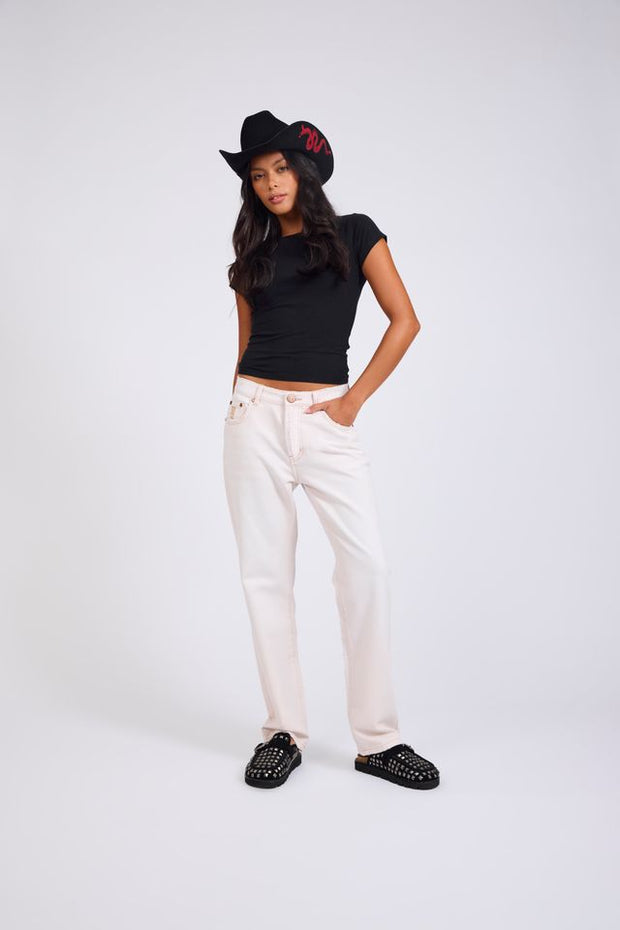 BANDITS LOW WAIST BOYF JEANS PINK TINT