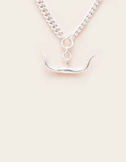 Trailblazer Longhorn Necklace Sterling Silver