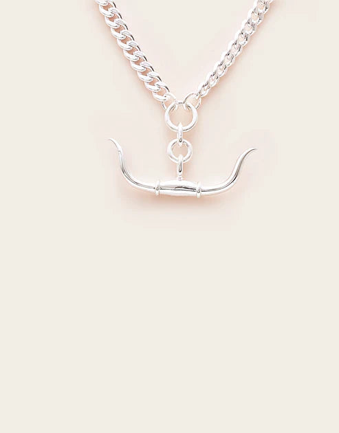 Trailblazer Longhorn Necklace Sterling Silver