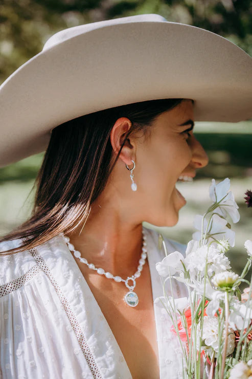 Vow Valley Pearl Necklace Sterling  Silver