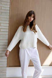 Willa Cable Knit - Ivory