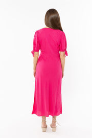 Smart Dress - Hot Pink Linen