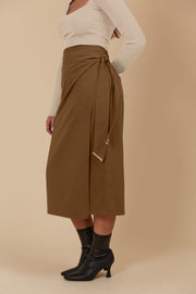 Freya Wrap Skirt - Toffee
