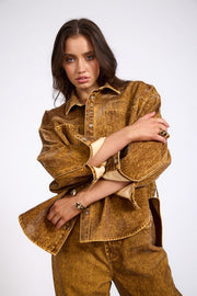 One Teaspoon Daria Shacket Burnt Tobacco