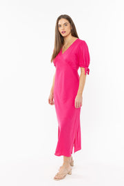 Smart Dress - Hot Pink Linen