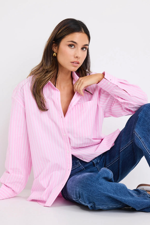 You Got This Pink Stripe O/S Shirt