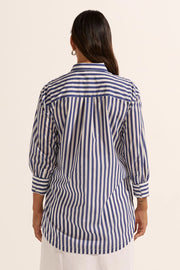 Agile Top - Navy Stripe