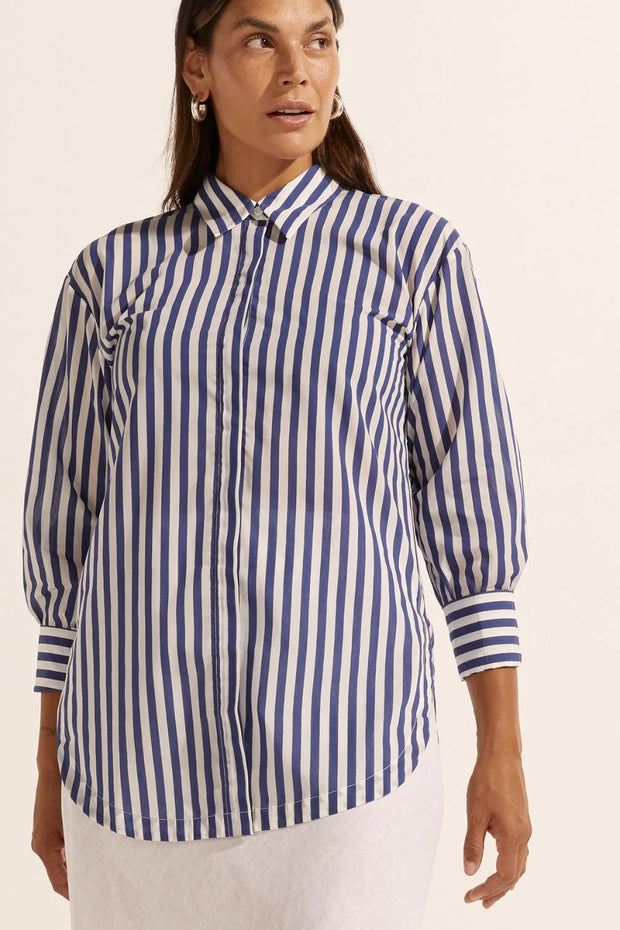 Agile Top - Navy Stripe