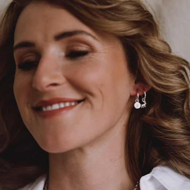 Whistle & Pop Hunter Gatherer Bullet Huggies Sterling Silver