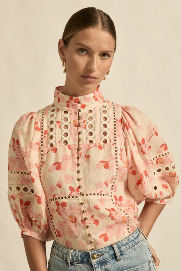 Zoe Kratzmann Cabaret Top in Cherry Tulip