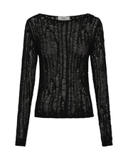 One Teaspoon Cinched In Laddered LS Knit Top
