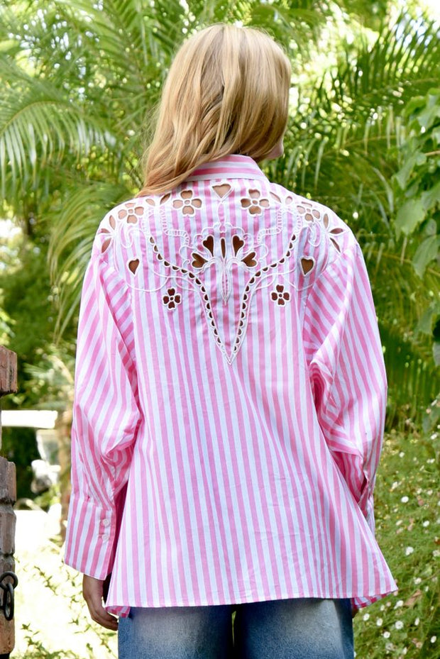 Coop Cut To The Chase PInk White Shirt