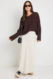 Dawn Crochet Chocolate Jumper