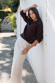 Dawn Crochet Chocolate Jumper
