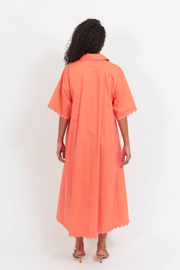 Haven Brasilia Shirt Dress Coral