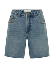 One Teaspoon Jacksons Mid Waist Shorts Blue Crush